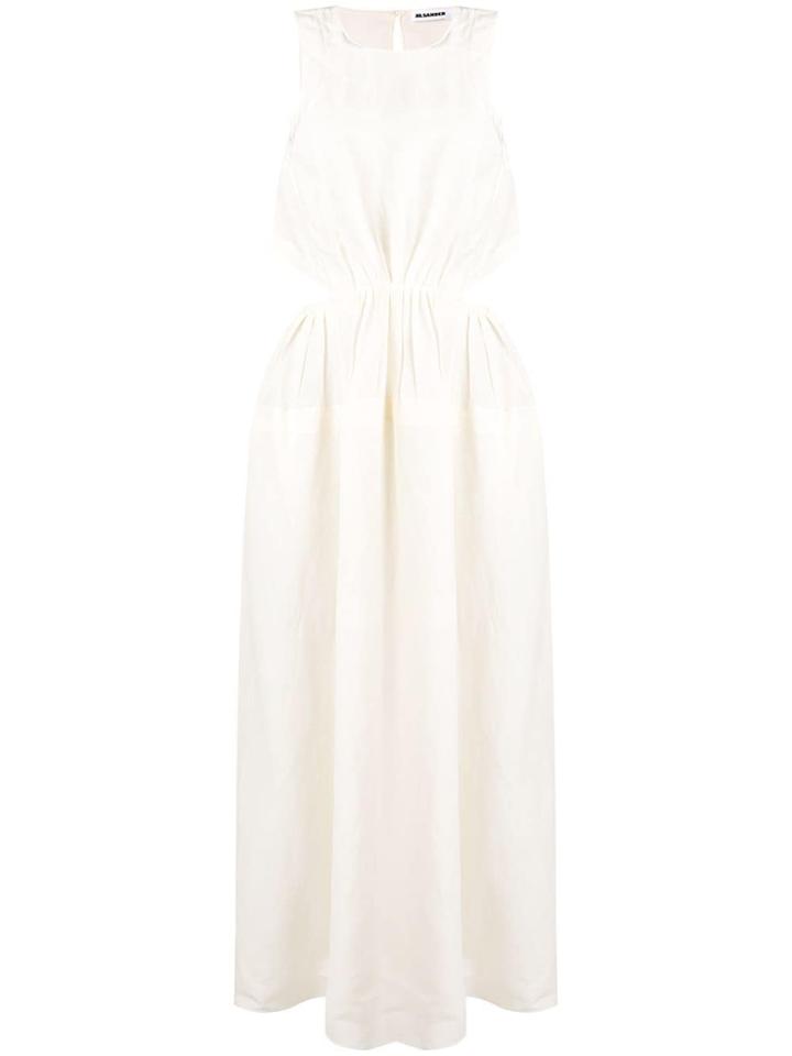 Jil Sander Open Back Maxi Dress - White