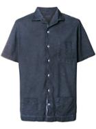 Massimo Alba Plain Shortsleeved Shirt - Blue