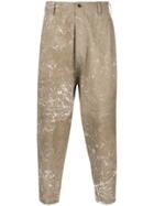 Uma Wang Splatter Print Loose Trousers - Brown