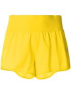 Adidas By Stella Mccartney Logo Print Shorts - Yellow & Orange