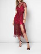 Jonathan Simkhai Lace Slit Dress - Red