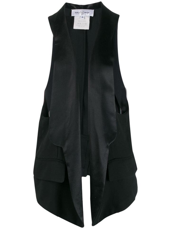 Balenciaga Pre-owned 2000's Plunging Open Vest - Black