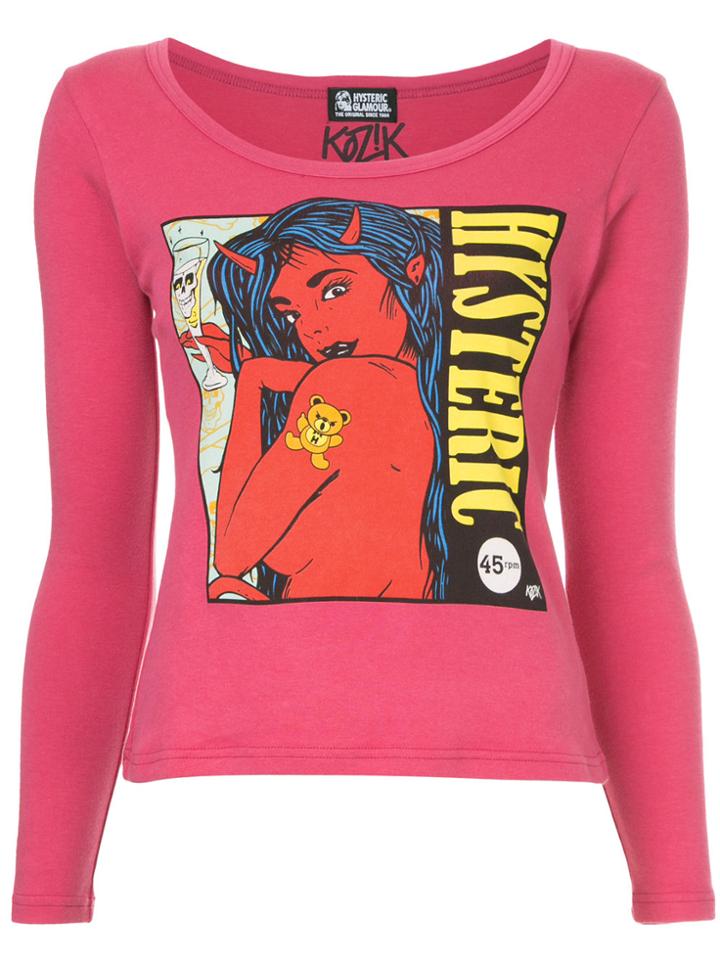 Hysteric Glamour Kozik Print Blouse - Pink & Purple