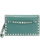 Valentino 'rockstud' Clutch, Women's, Green