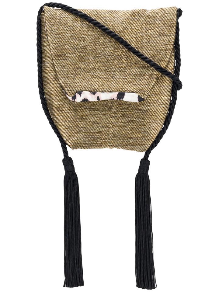 Forte Forte Tassel Trim Woven Mini Bag - Metallic