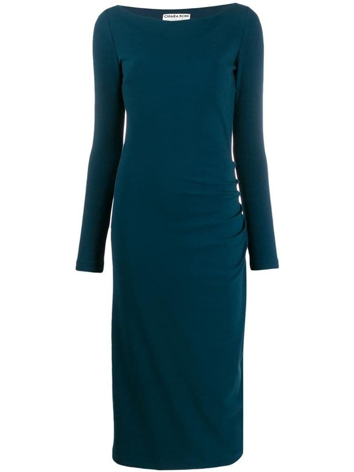 Le Petite Robe Di Chiara Boni Ruched Waist Dress - Blue