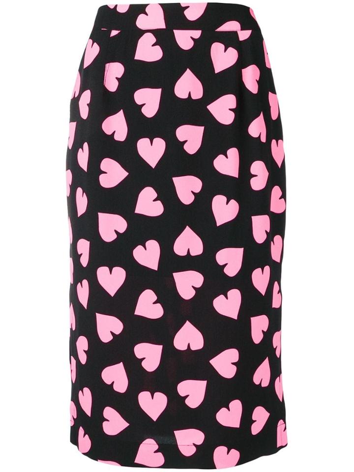Essentiel Antwerp Heart Print Skirt - Black