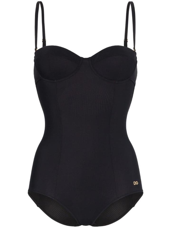 Dolce & Gabbana Removable-strap Swimsuit - Black