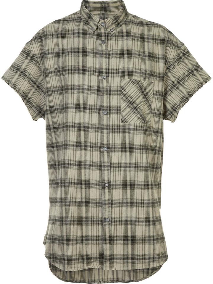 Zanerobe Checked Shortsleeved Shirt, Men's, Size: Small, Green, Cotton