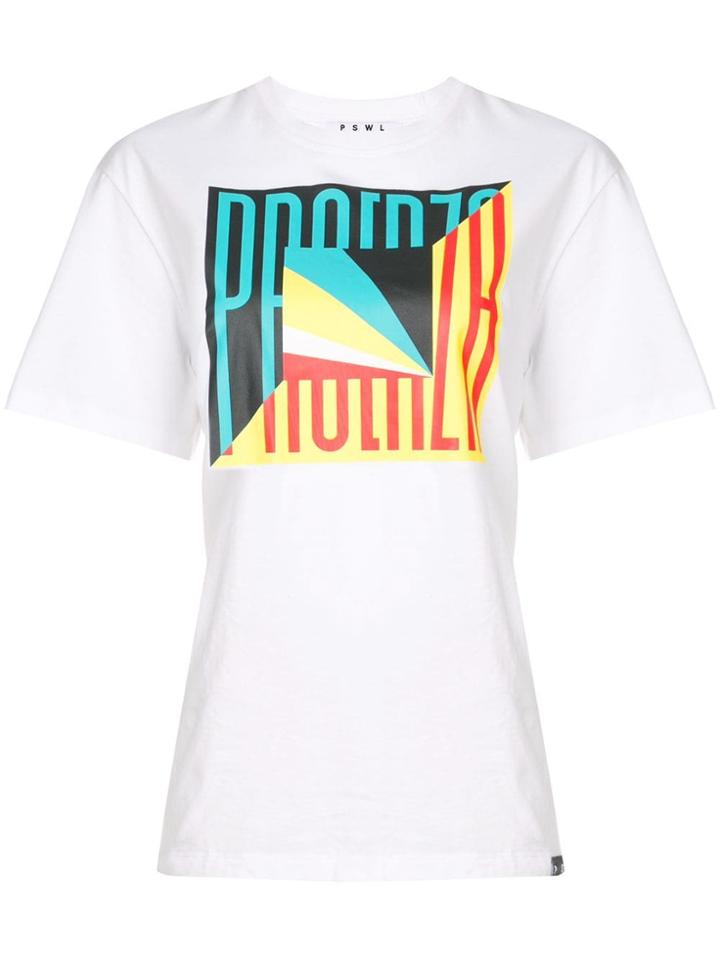 Proenza Schouler Pswl Flag T-shirt - Black