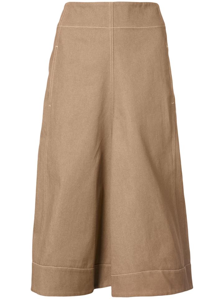 Lemaire Mid-length Skirt - Brown