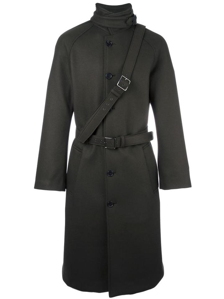 Jil Sander 'lusaka' Coat, Men's, Size: 46, Green, Wool/polyamide/polyester/cotton