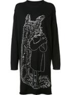 Yohji Yamamoto Embroidered Long T-shirt - Black