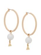 Coup De Coeur Pearl Hoop Earrings - Metallic