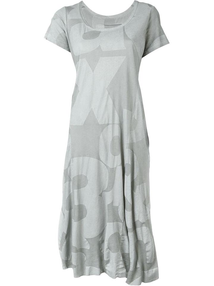 Rundholz Pleated Printed T-shirt Dress