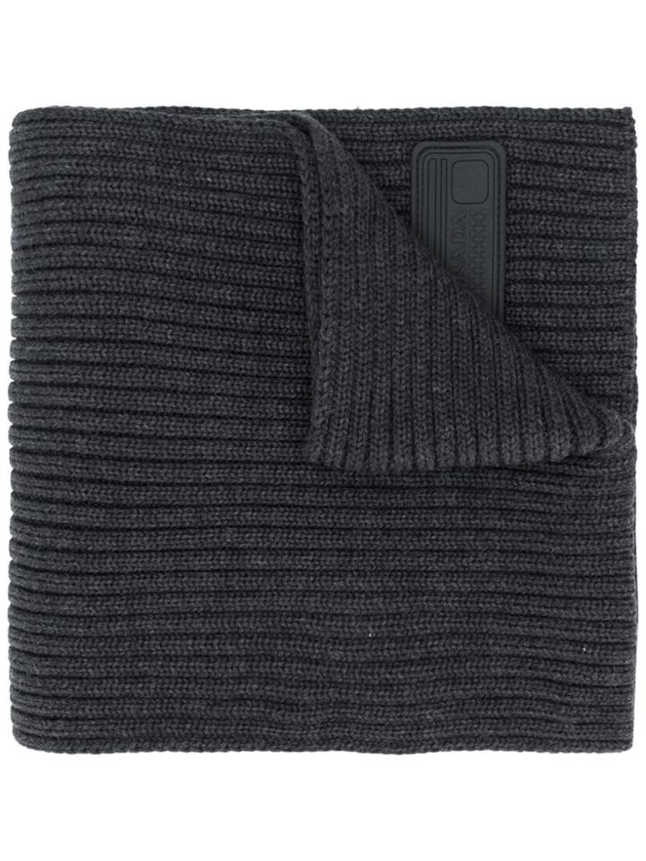 Prada Ribbed Scarf - Grey