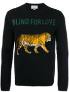 Gucci Blind For Love Jumper, Men's, Size: Large, Black, Wool/polyester/acrylic
