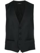 Z Zegna Welt Pocket Waistcoat - Black