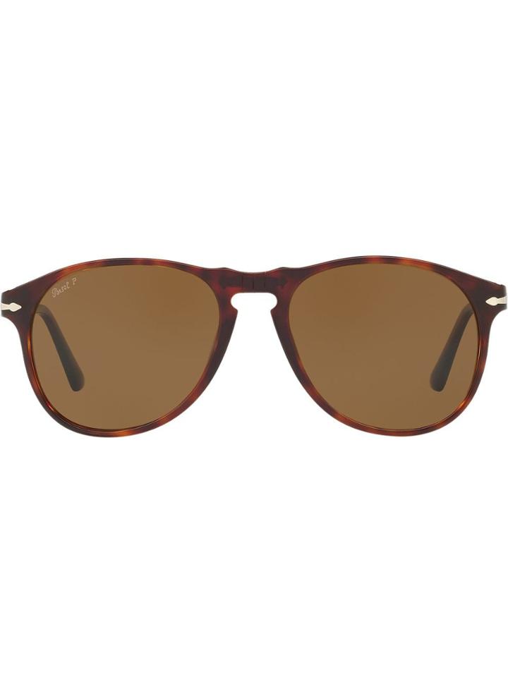 Persol Folding Aviator Sunglasses - Brown