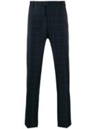 Pt01 Check Tailored Trousers - Blue