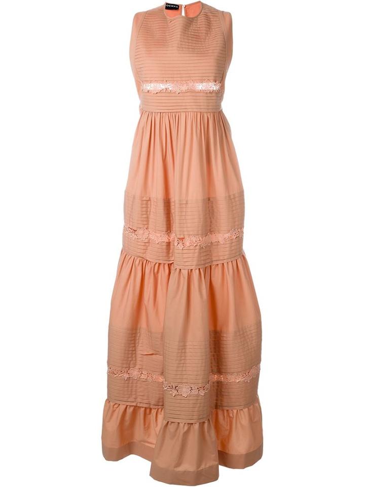 Rochas Pleated Long Dress