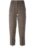 3.1 Phillip Lim Cropped Houndstooth Trousers - Brown