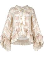 Zimmermann Pleated Lace Blouse - Nude & Neutrals
