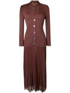 Jean Paul Gaultier Vintage Cardigan Shirt Dress - Brown