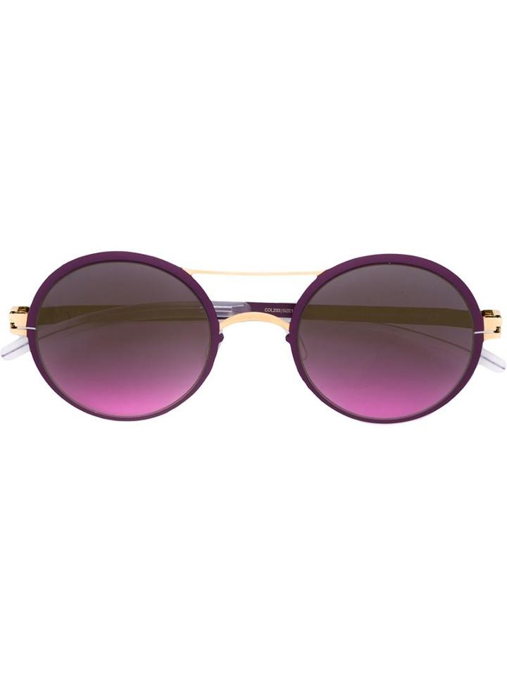 Mykita - 'kelly' Sunglasses - Women - Rubber/stainless Steel - One Size, Pink/purple, Rubber/stainless Steel