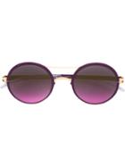 Mykita - 'kelly' Sunglasses - Women - Rubber/stainless Steel - One Size, Pink/purple, Rubber/stainless Steel