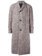 Wooster + Lardini Herringbone Mid Coat, Men's, Size: 48, Brown, Wool/viscose/cotton