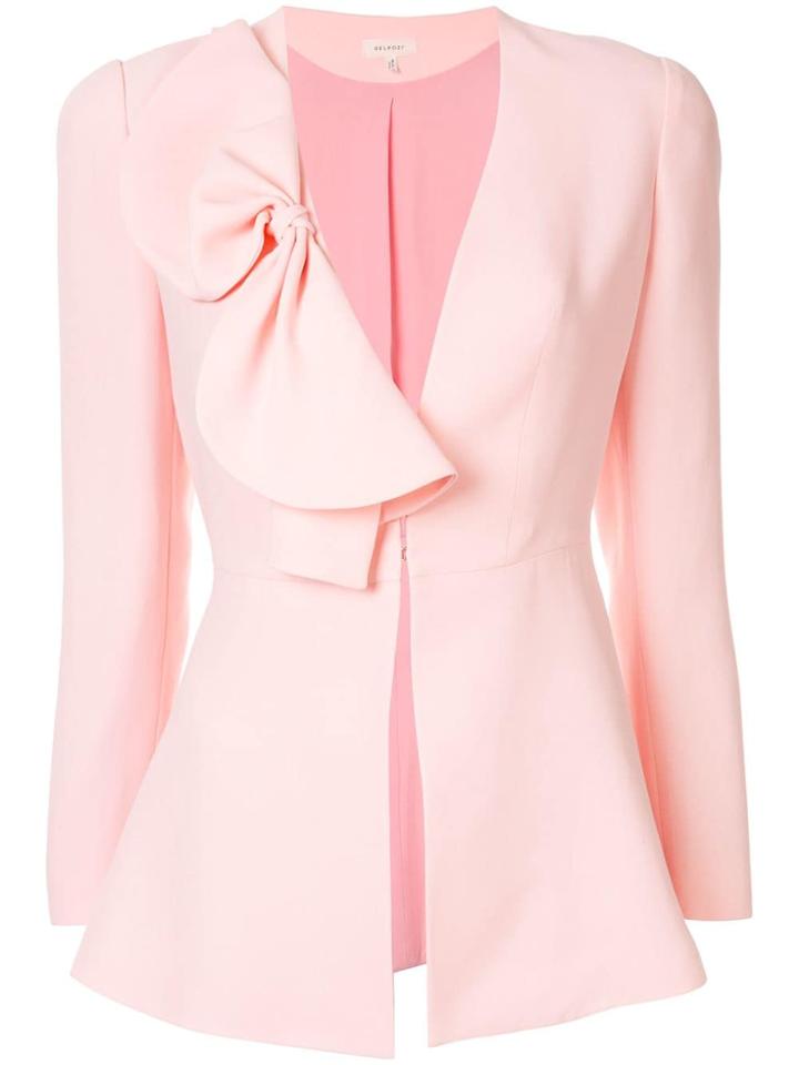 Delpozo Bow-detail Fitted Jacket - Pink