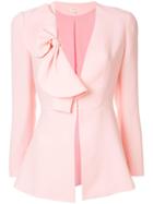 Delpozo Bow-detail Fitted Jacket - Pink