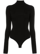 Khaite Cate Long Sleeved High Neck Bodysuit - Black