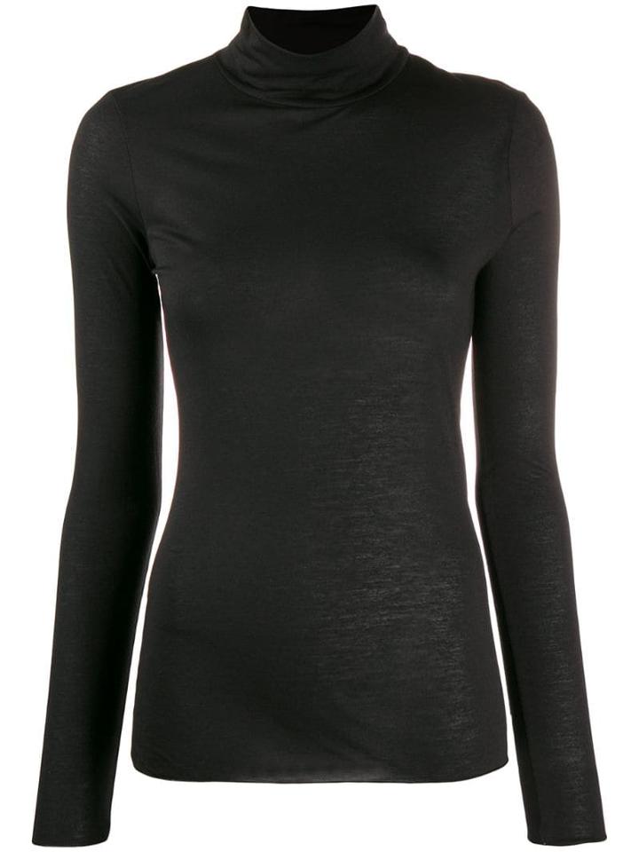 Roberto Collina Roll Neck T-shirt - Black