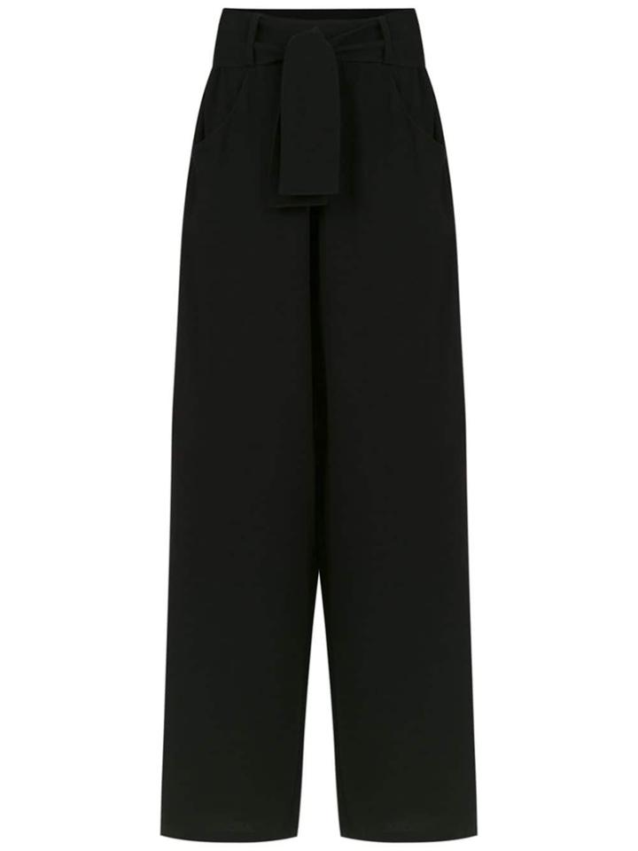 Uma Raquel Davidowicz Ponto Cropped Trousers - Black