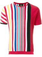 Versace Vintage Knitted Striped T-shirt - Multicolour