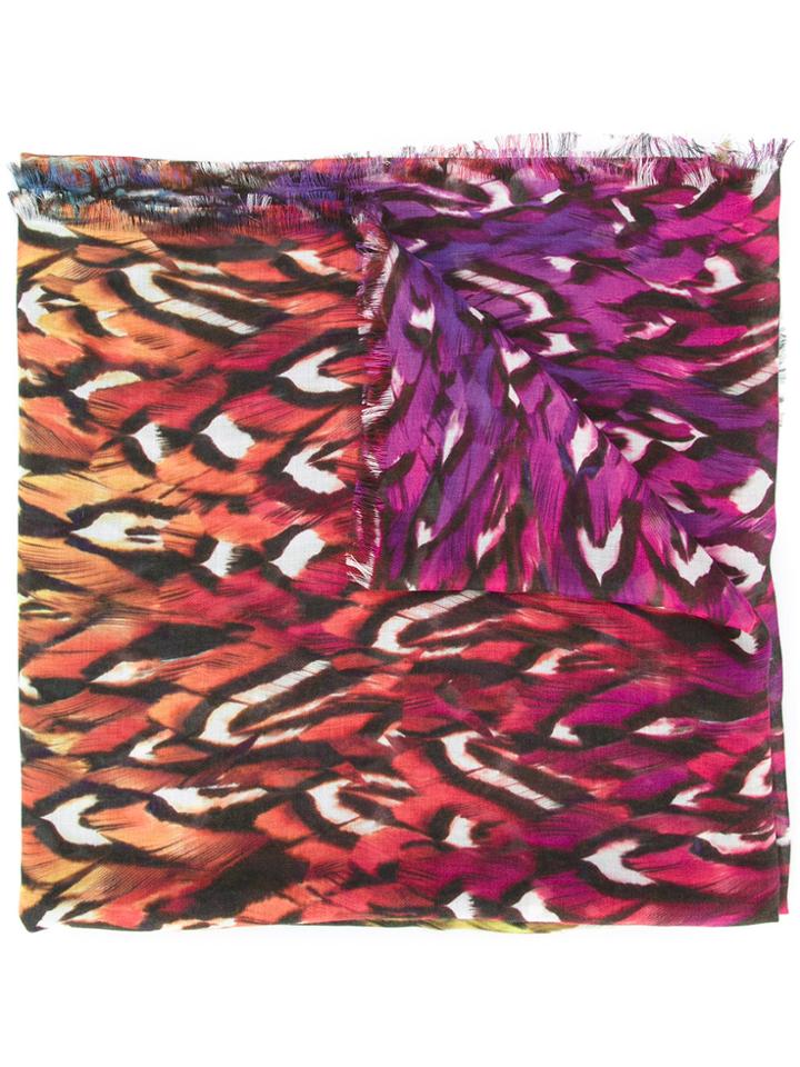 Mary Katrantzou Rainbow Feather Scarf - Multicolour