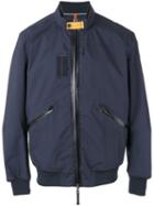 Parajumpers Patch Detail Bomber Jacket, Men's, Size: Large, Blue, Cotton/polyester