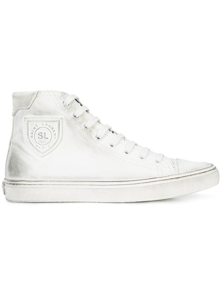 Saint Laurent Classic Lace-up Trainers - White