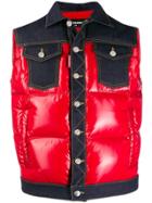 Dsquared2 Quilted Colour-block Gilet - Blue