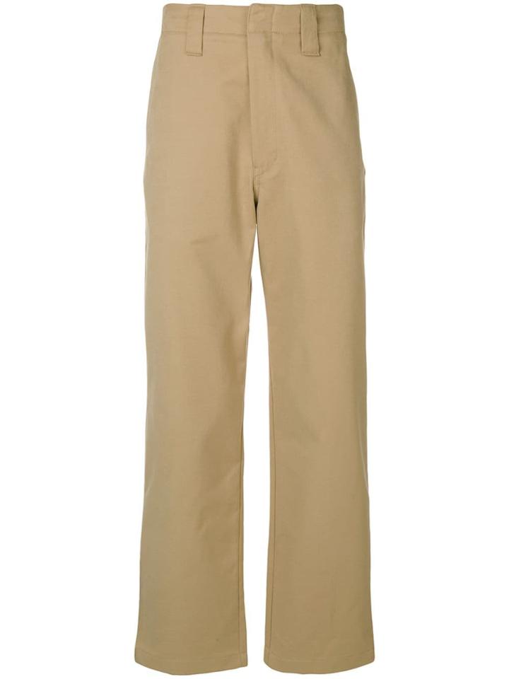 Acne Studios Straight Twill Trousers - Neutrals