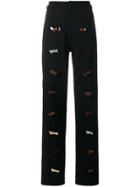 Jw Anderson Bow Embellished Trousers - Black