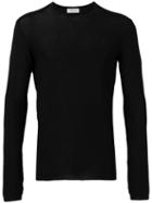 Isabel Benenato - Crew Neck Long Sleeve Jumper - Men - Cotton - S, Black, Cotton