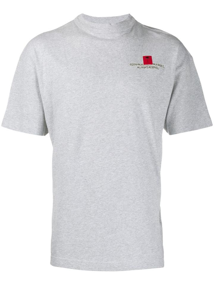 Palm Angels Chest Logo T-shirt - Grey
