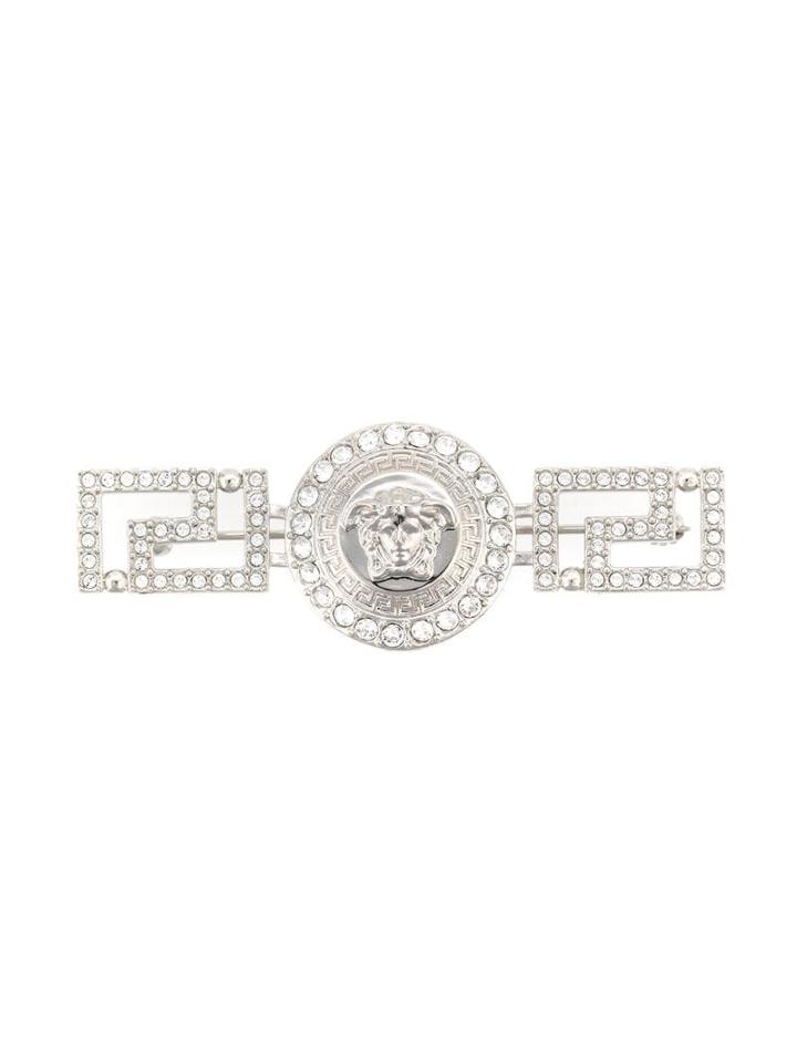 Versace Medusa Logo Brooch - Silver