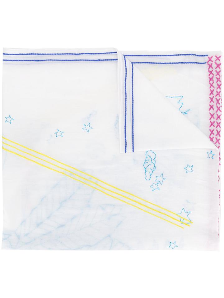 Tsumori Chisato Stitched Detail Scarf - White