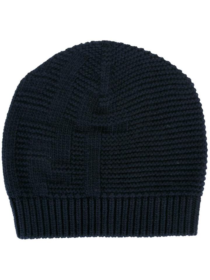 Fendi Knit Beanie, Women's, Blue, Cashmere/wool