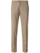Etro Cropped Pleated Trousers - Nude & Neutrals