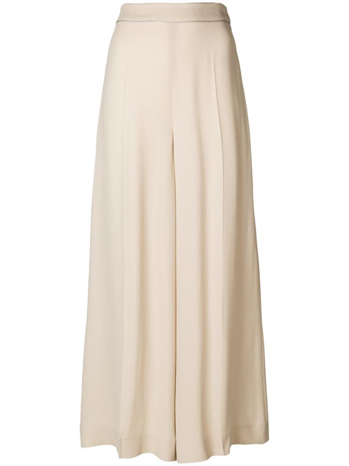 Max Mara Wide-leg Cropped Trousers - Nude & Neutrals